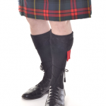 GLENCOE Black kilt socks