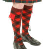 Regimental hose in red black with kilt